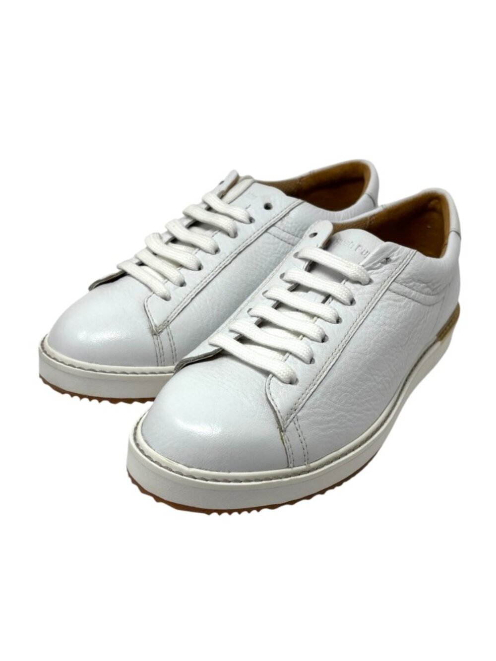 Hush Puppies Sabine White Leather Sneakers Tennis Shoes Trainers Size 8.5W Wide - Picture 2 of 11